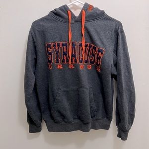 Women’s Grey Charcoal Syracuse Orange Logo Pullover Hoodie, Size Small